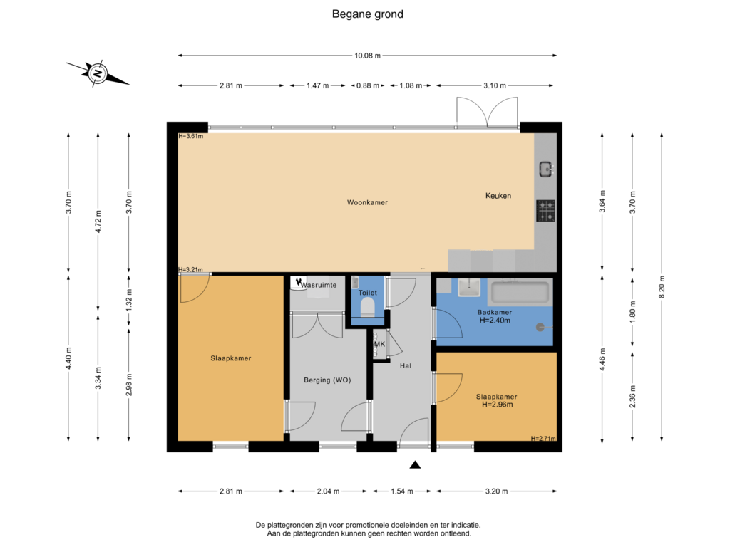 View floorplan of Begane grond of Oeverwalhof 2