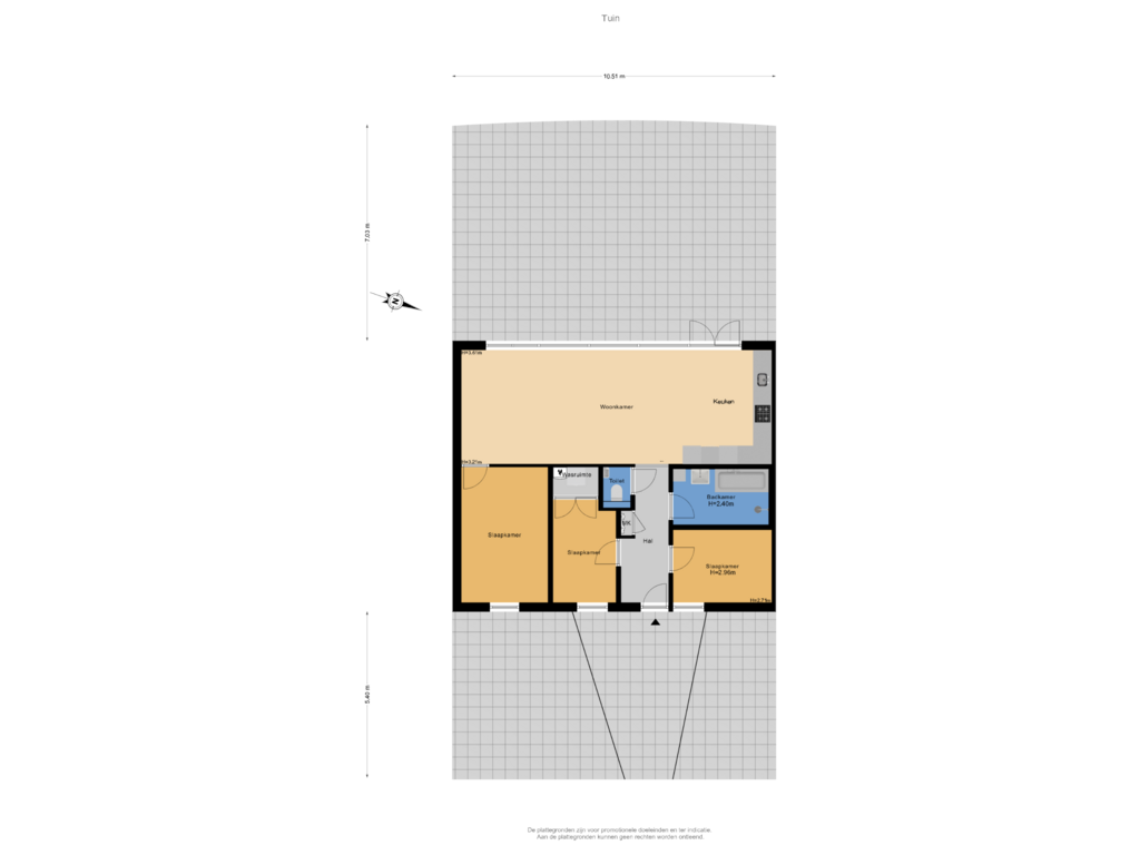 View floorplan of Tuin of Oeverwalhof 2