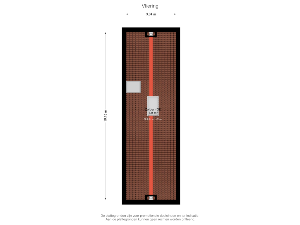 View floorplan of Vliering of Fazantlaan 11