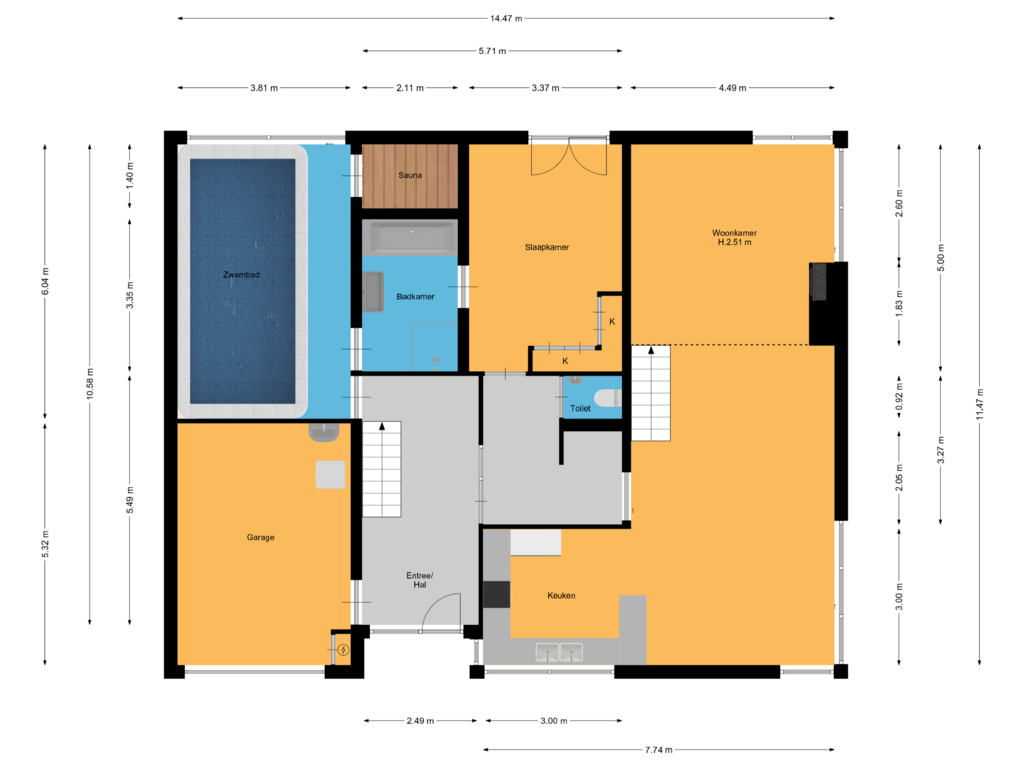 Bekijk plattegrond van Begane grond van Dammolen 72