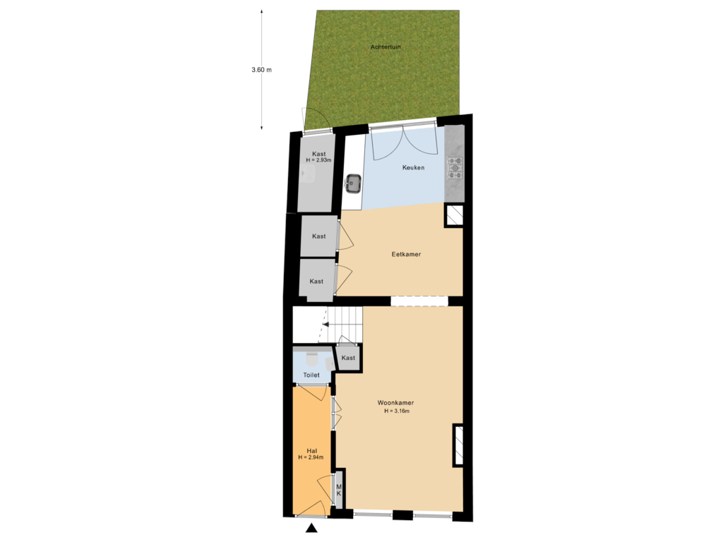 Bekijk plattegrond van Situatie van Peperstraat 20