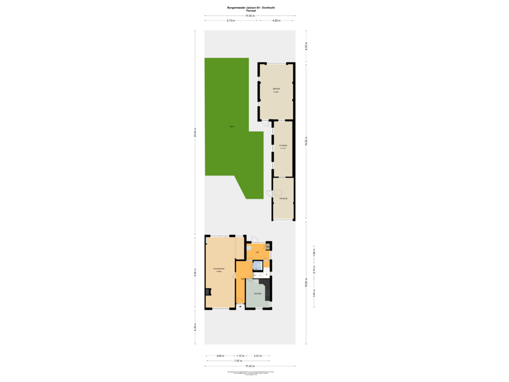 Bekijk plattegrond van Perceel van Burgemeester Jaslaan 64