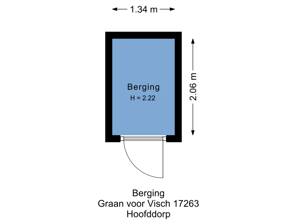 View floorplan of Berging of Graan voor Visch 17263