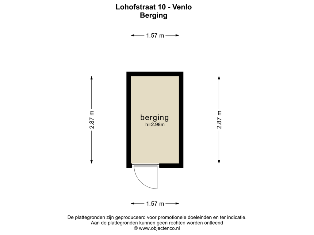 View floorplan of BERGING of Lohofstraat 10