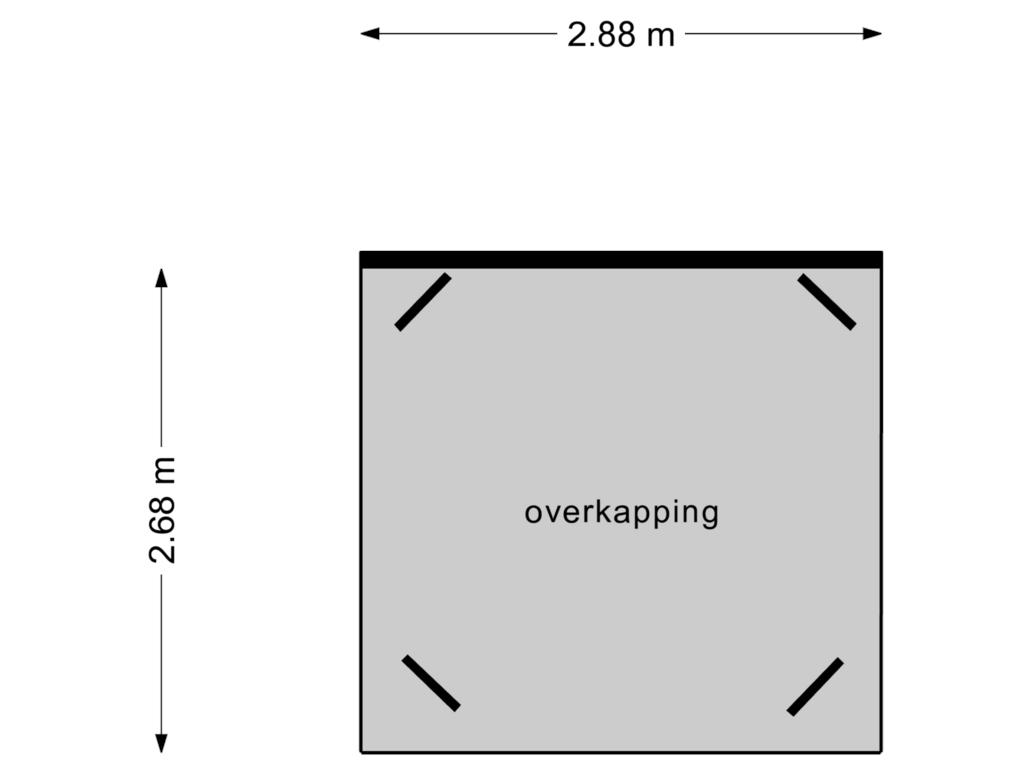 Bekijk plattegrond van Overkapping van Pieter van der Werfstraat 110