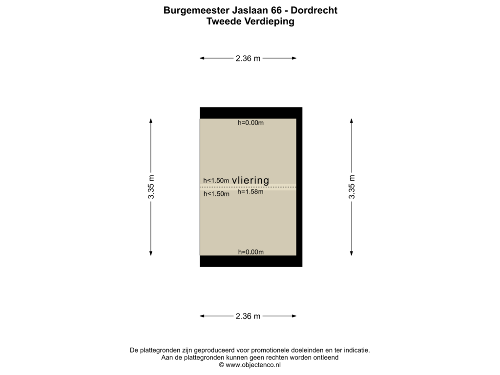 View floorplan of TWEEDE VERDIEPING of Burgemeester Jaslaan 66