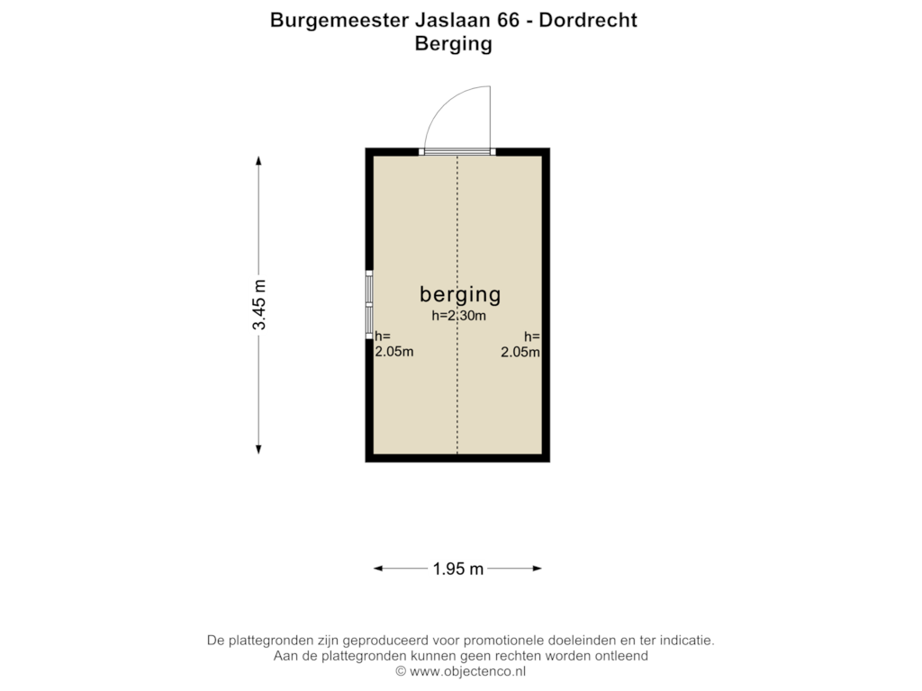 View floorplan of BERGING of Burgemeester Jaslaan 66