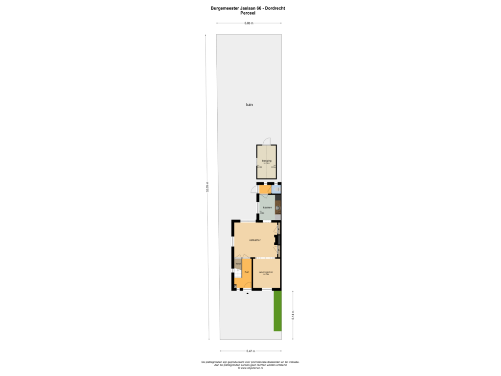 View floorplan of PERCEEL of Burgemeester Jaslaan 66