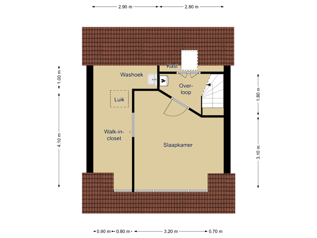 Bekijk plattegrond van 2e verdieping van Rijnstraat 3