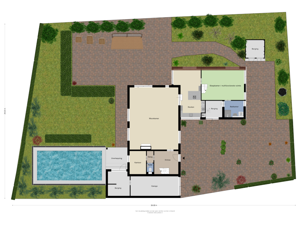 Bekijk plattegrond van Begane Grond tuin van Willem de Zwijgerlaan 6