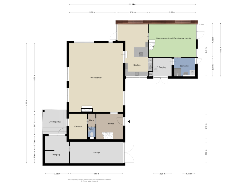 Bekijk plattegrond van Begane Grond van Willem de Zwijgerlaan 6