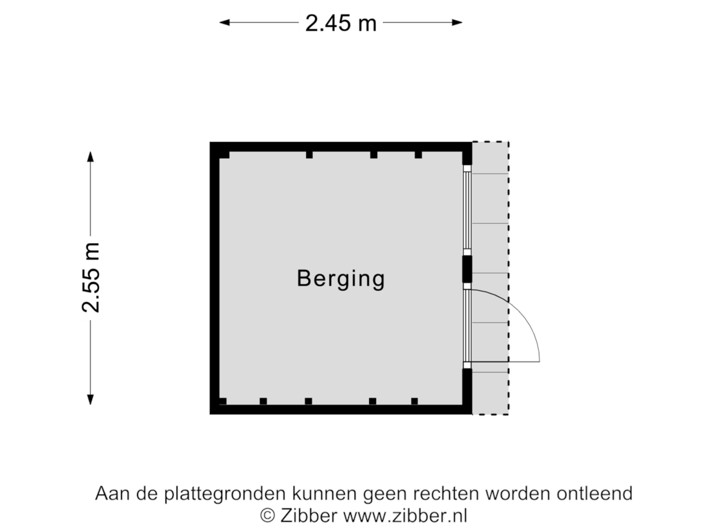 Bekijk plattegrond van Berging van Willem de Zwijgerlaan 6