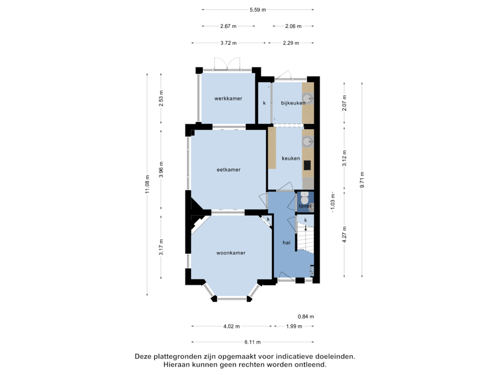 Bekijk plattegrond van Begane grond van Jachtlaan 231