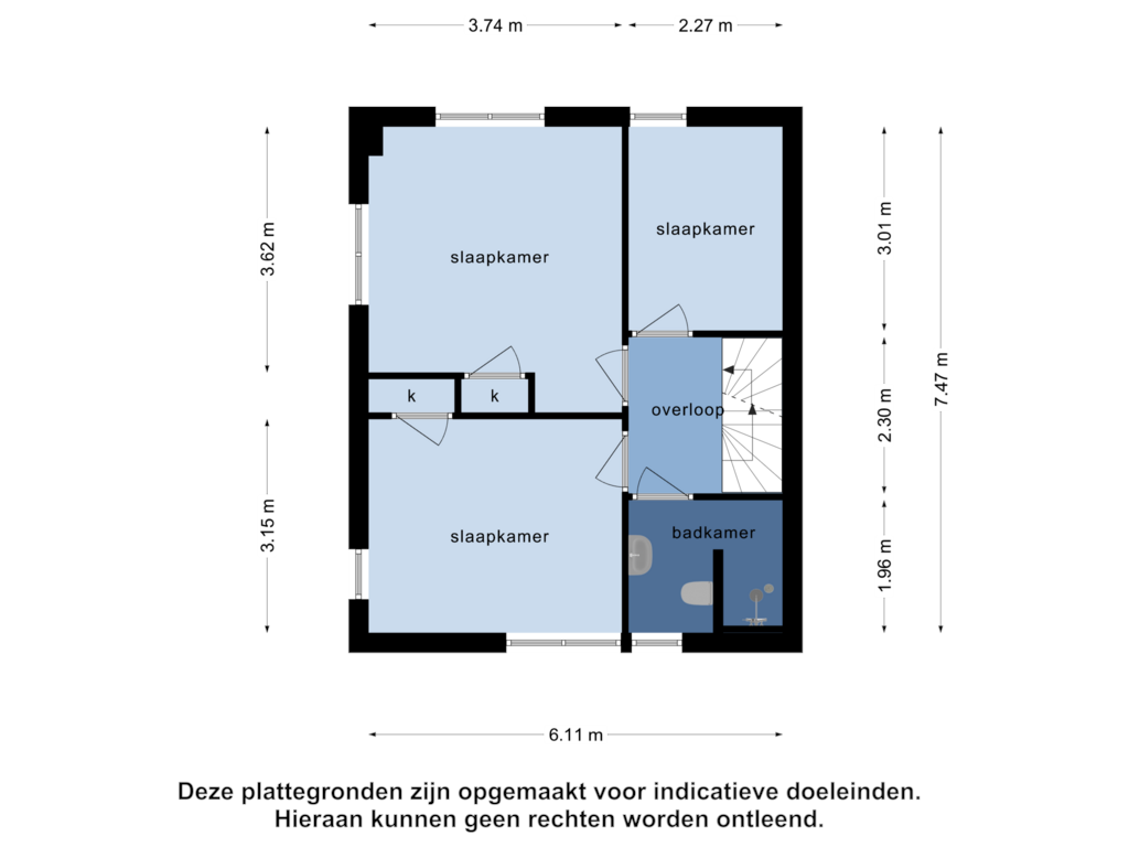 Bekijk plattegrond van 1e verdieping van Jachtlaan 231