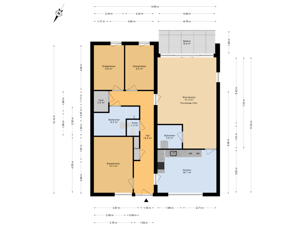 Bekijk plattegrond van Plattegrond van van Maanenstraat 120