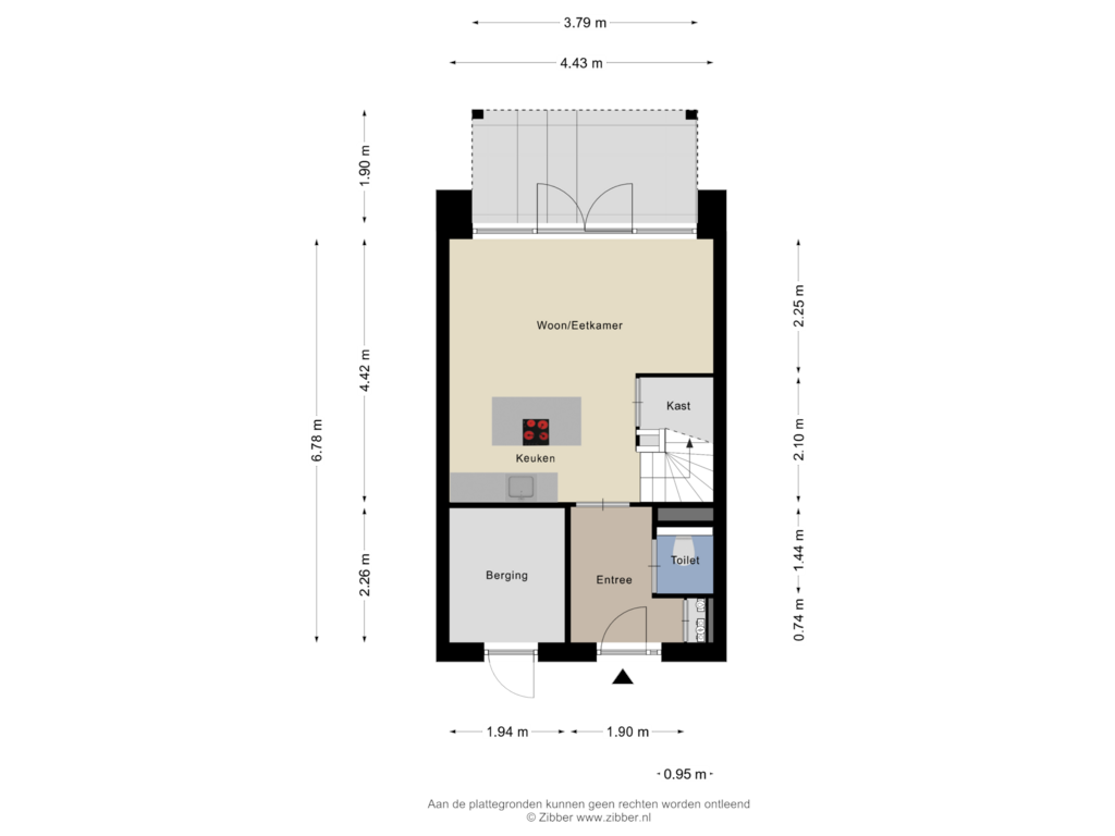 View floorplan of Begane grond of Euryzaplein 19