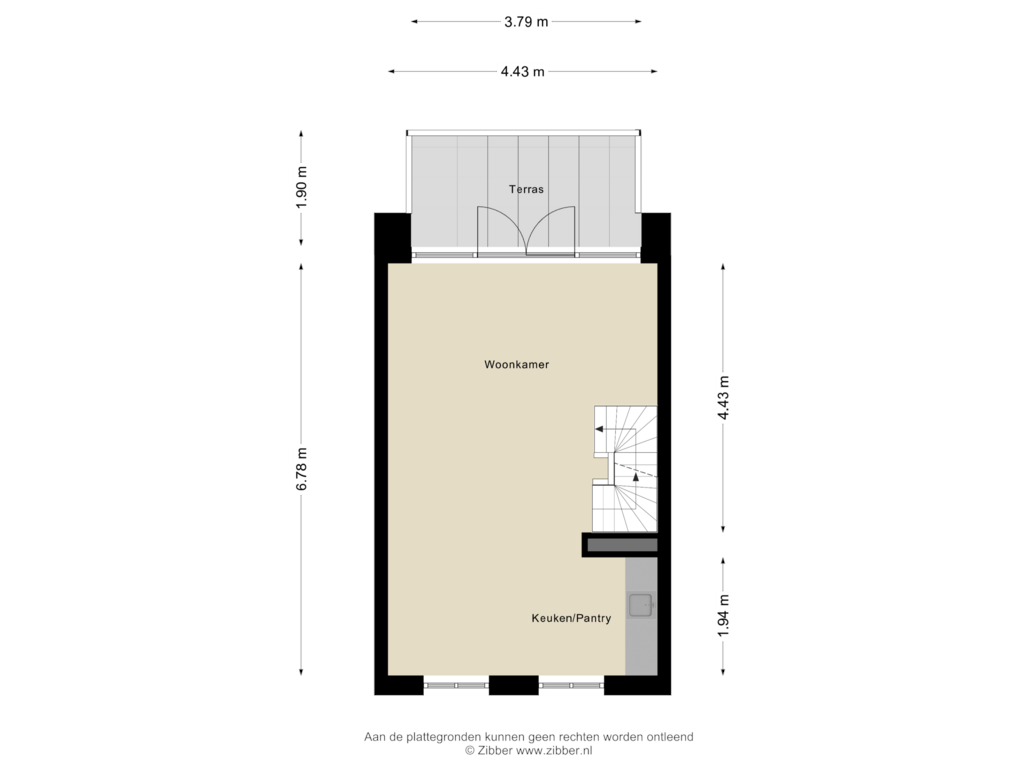 View floorplan of Eerste verdieping of Euryzaplein 19