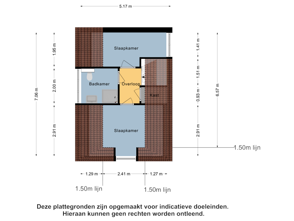 Bekijk plattegrond van Eerste Verdieping van Burgemeester Albertsstr 5