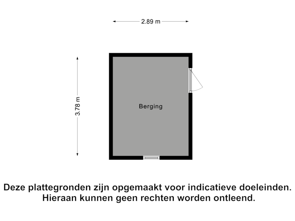 Bekijk plattegrond van Berging van Burgemeester Albertsstr 5