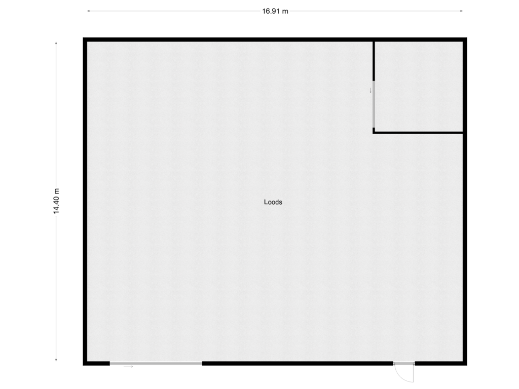 Bekijk plattegrond van Loods van Kerkstraat 18