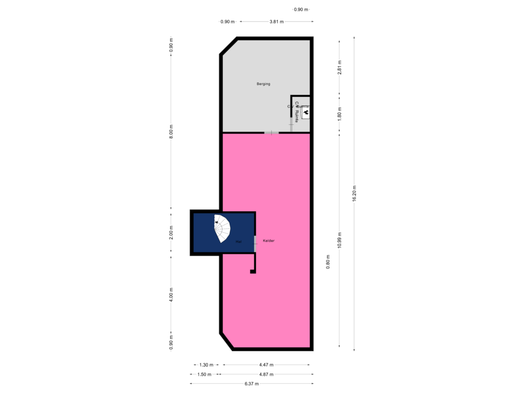 Bekijk plattegrond van Kelder van Loeffstraat 11