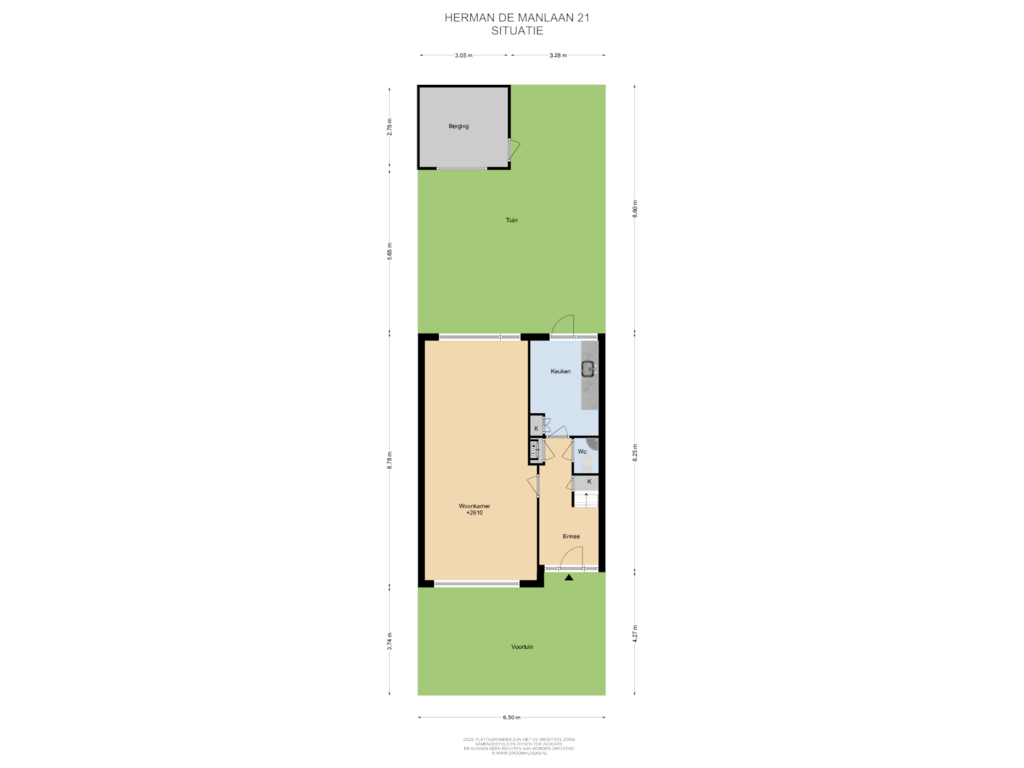 View floorplan of Situatie of Herman de Manlaan 21