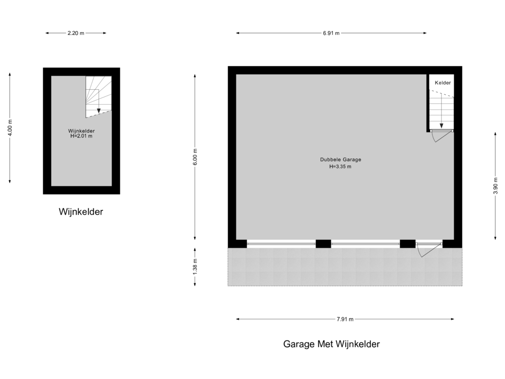 View floorplan of Wijnkelder/ Garage Met Wijnkelder of Vrochterdijk 15