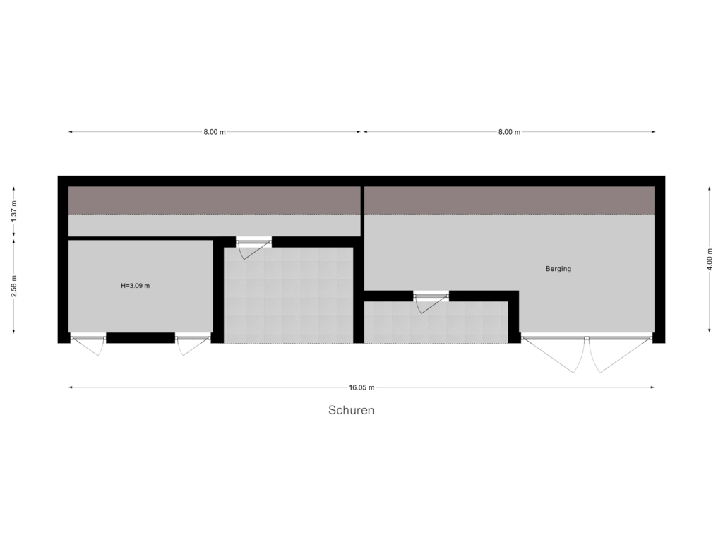 View floorplan of Schuren of Vrochterdijk 15