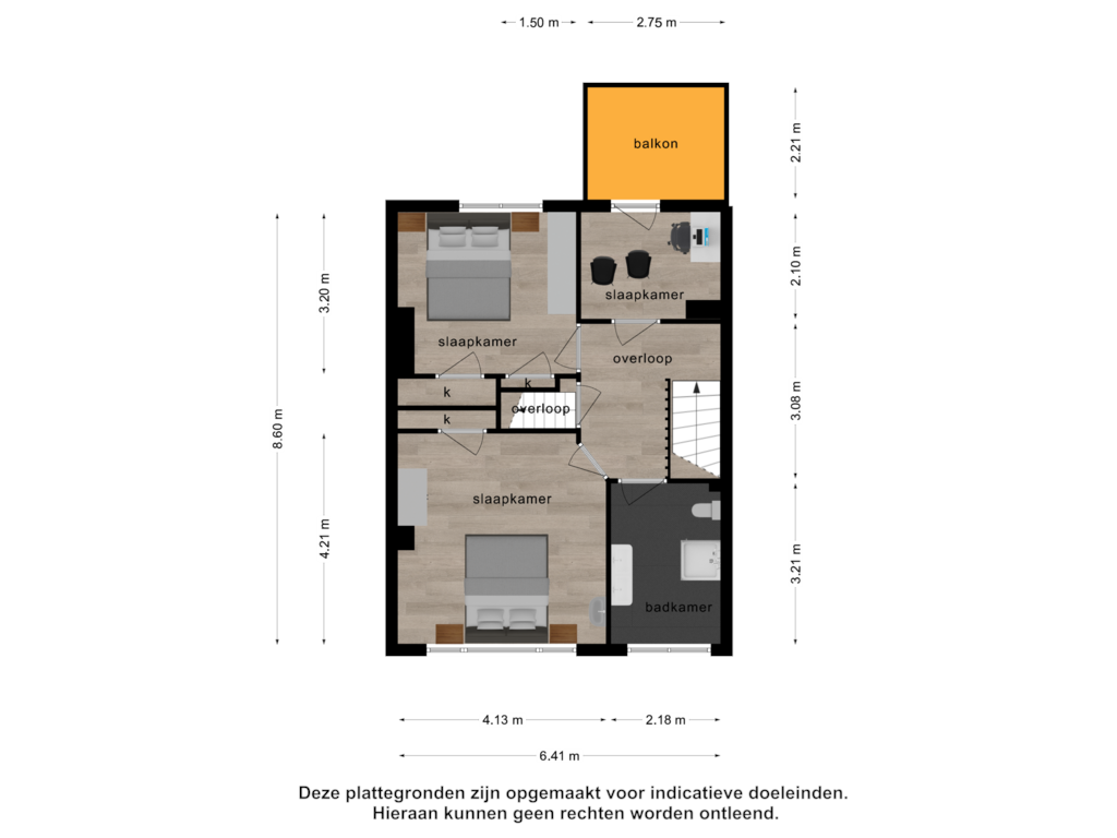 Bekijk plattegrond van 1e verdieping van Singel 244