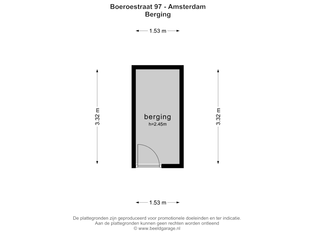 Bekijk plattegrond van BERGING van Boeroestraat 97