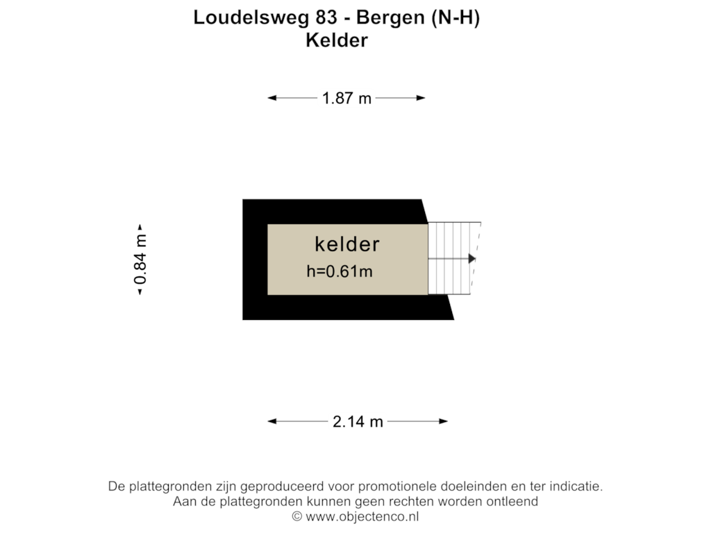 Bekijk plattegrond van Kelder van Loudelsweg 83