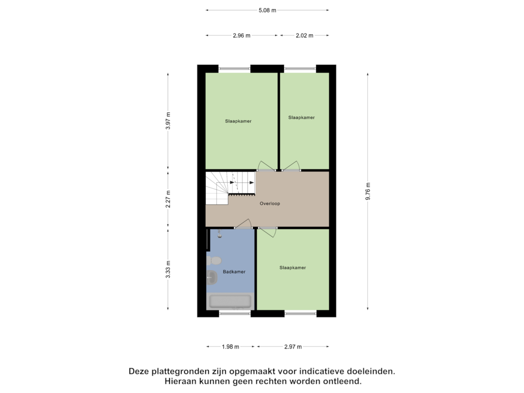 Bekijk plattegrond van Eerste Verdieping van de Pleats 2