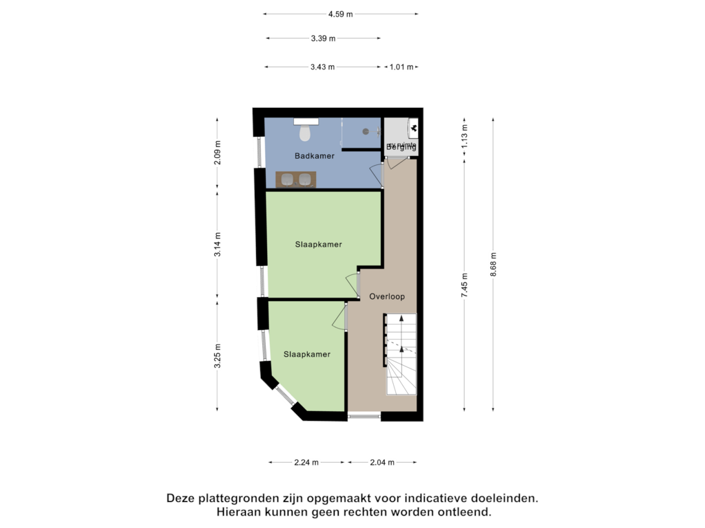 View floorplan of Eerste Verdieping of Sint-Antoniusstraat 26-A