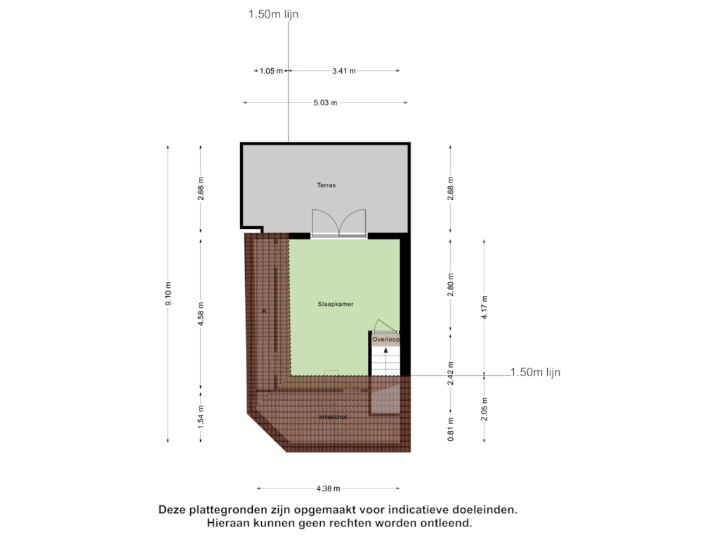 View floorplan of Tweede Verdieping of Sint-Antoniusstraat 26-A