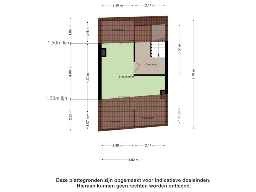 View floorplan of Tweede Verdieping of Grotestraat 85