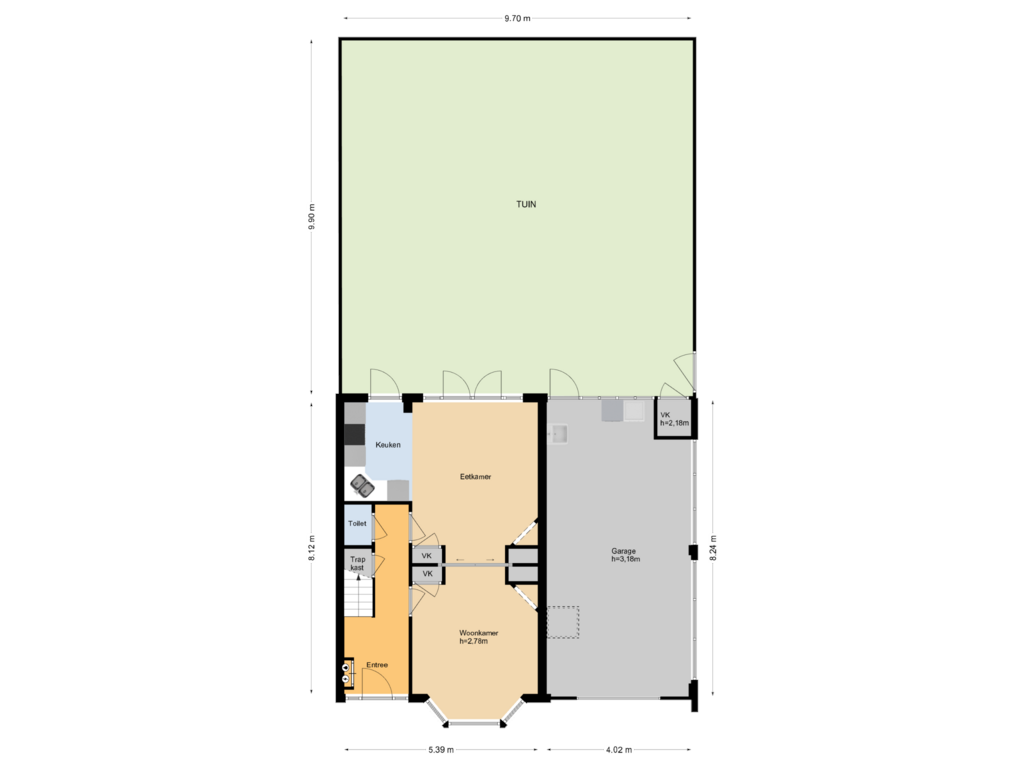 Bekijk plattegrond van Situatie van Eerste Hieronymus van Alphenstraat 5