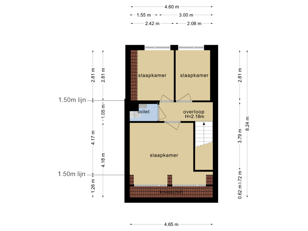 Bekijk plattegrond van 1e verdieping van Charloisse Lagedijk 489