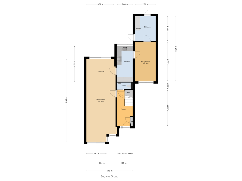 Bekijk plattegrond van Begane Grond van Haagweg 33-A