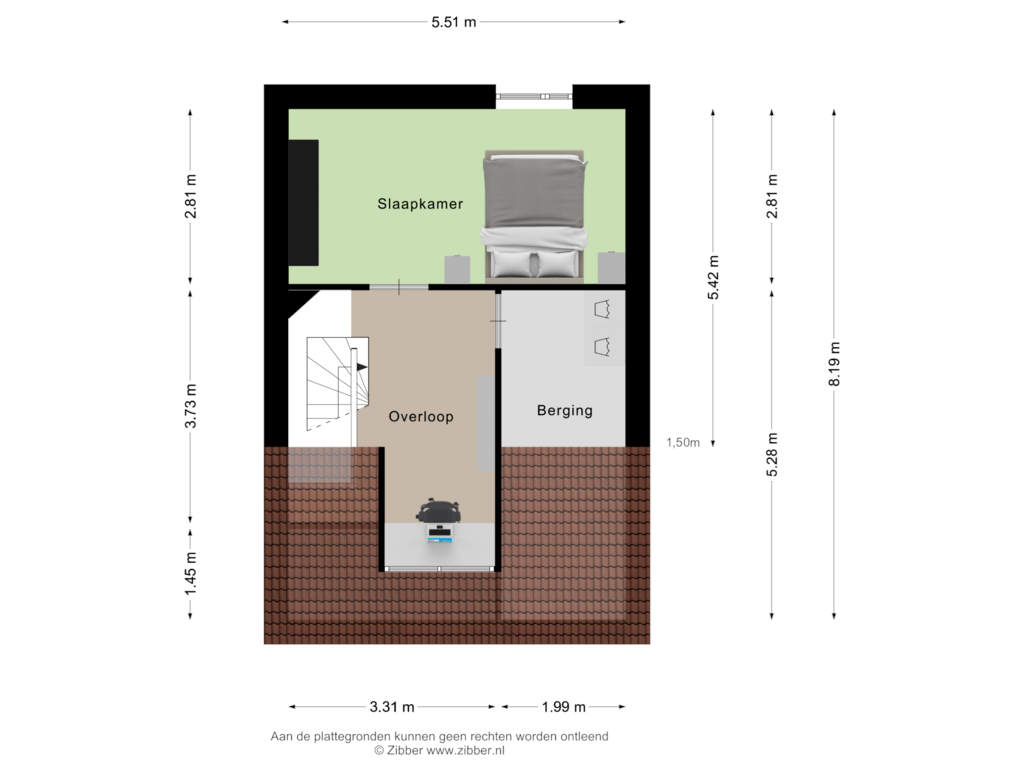 View floorplan of Tweede verdieping of Waterlinie 93