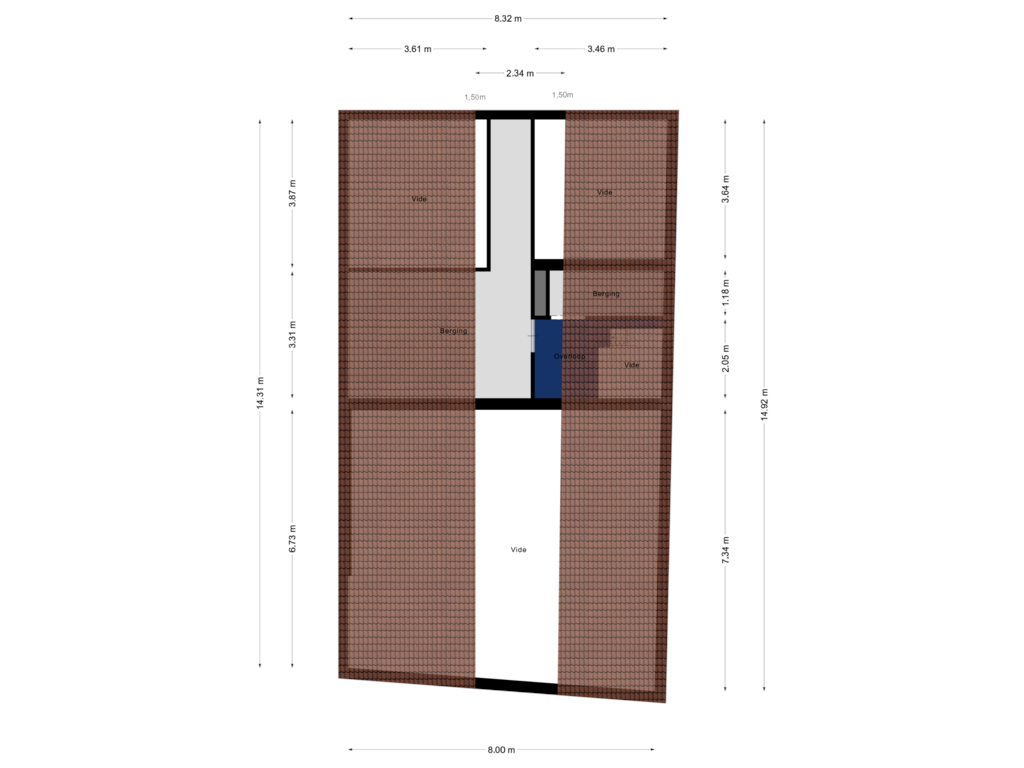 Bekijk plattegrond van Tweede Verdieping van Hoofdstraat 127-A