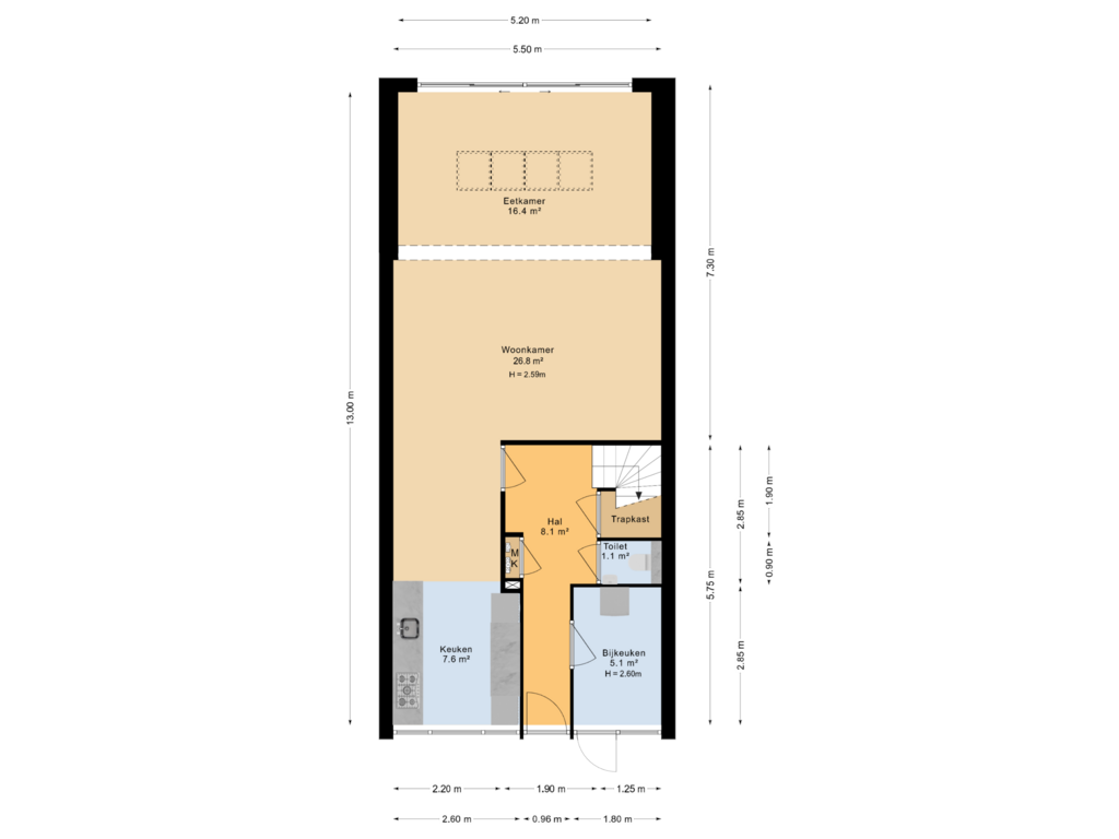 Bekijk plattegrond van Begane grond van Gerben Colmjonwei 96