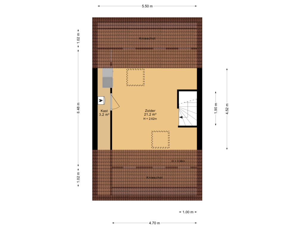 Bekijk plattegrond van 2e verdieping van Gerben Colmjonwei 96