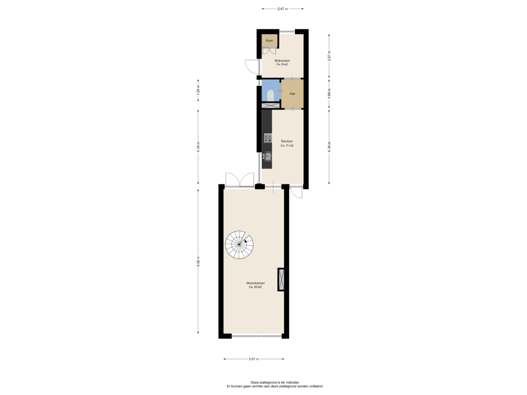 Bekijk plattegrond van Begane grond van Bentinckslaan 104