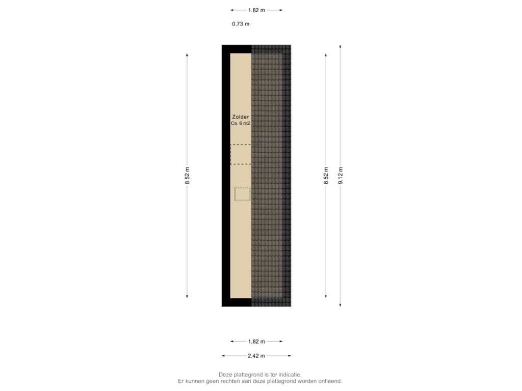 Bekijk plattegrond van Zolder van Bentinckslaan 104