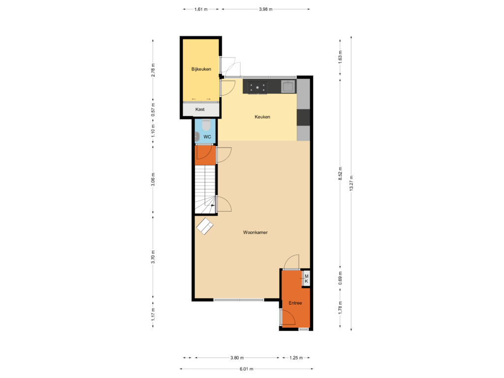 Bekijk plattegrond van Begane grond van Kersentuin 1