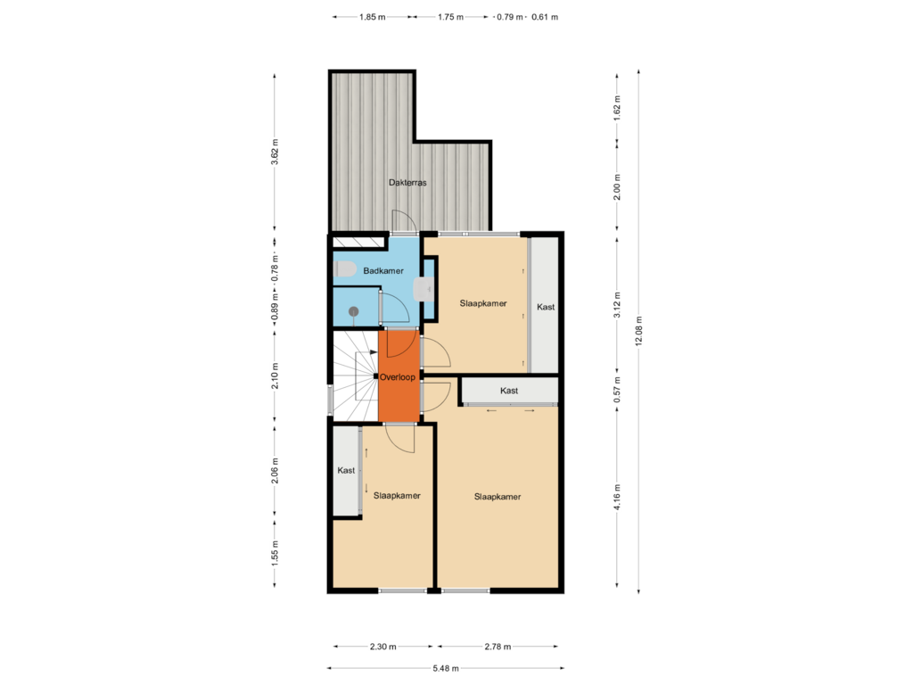 Bekijk plattegrond van Eerste verdieping van Kersentuin 1