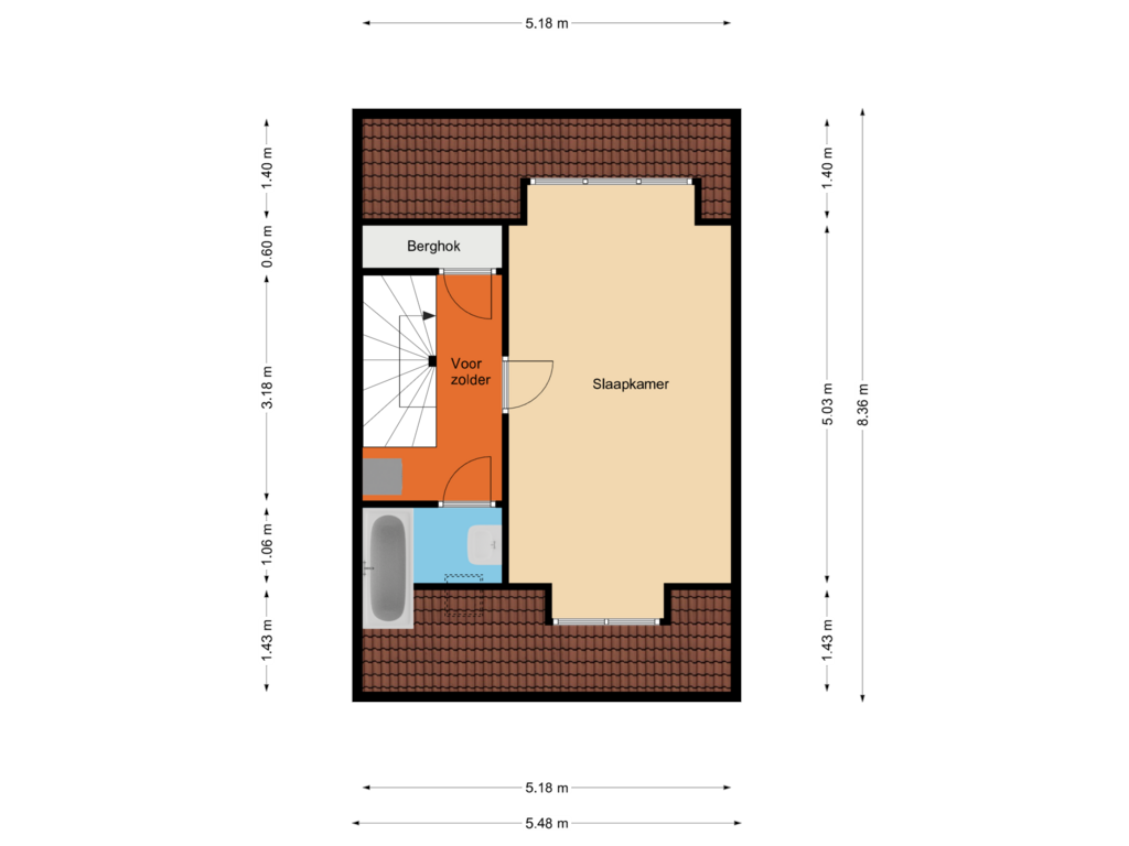 Bekijk plattegrond van Tweede verdieping van Kersentuin 1