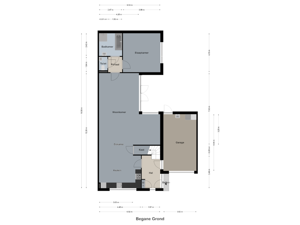 Bekijk plattegrond van Begane Grond van Achterstestraat 146