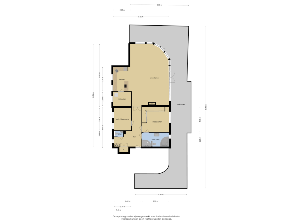 Bekijk plattegrond van Appartement van Dommelrodelaan 13-M