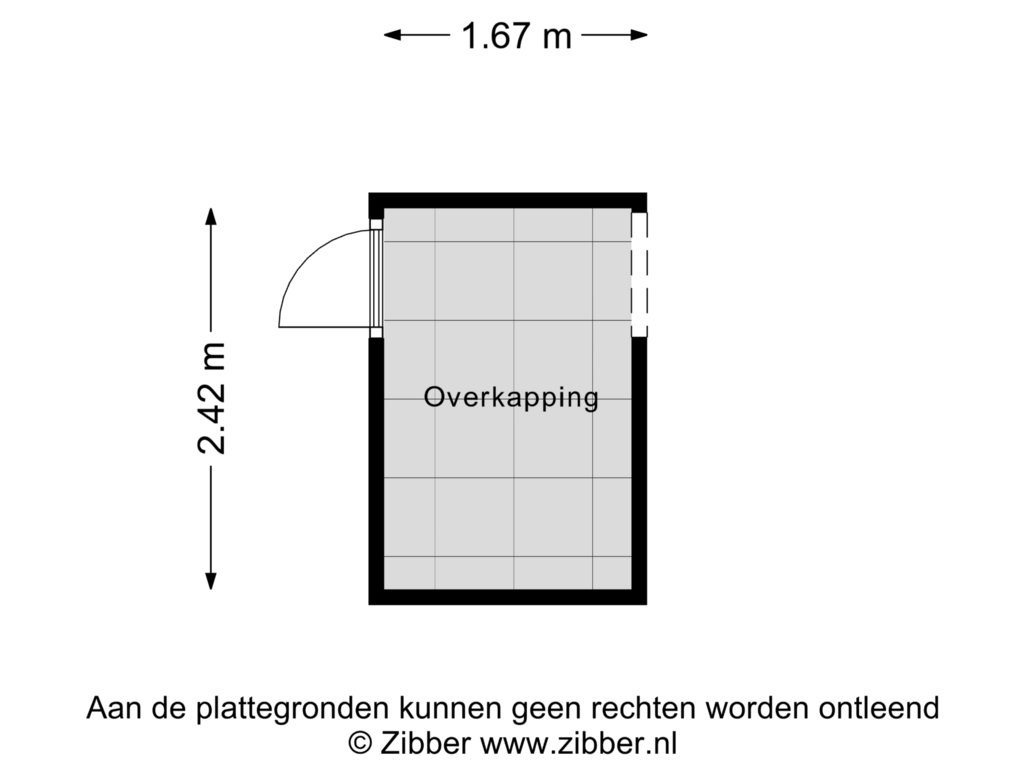 View floorplan of Overkapping of Carel Vosmaerstraat 100